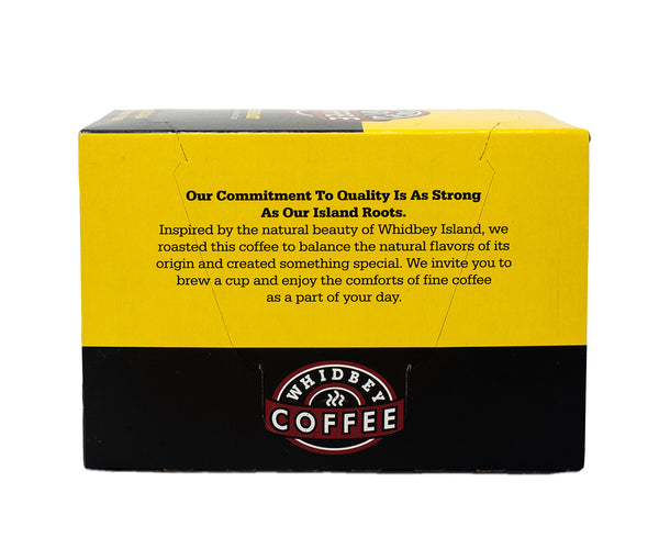Single-Serve Coffee Pods: Whidbey Blend - back of box